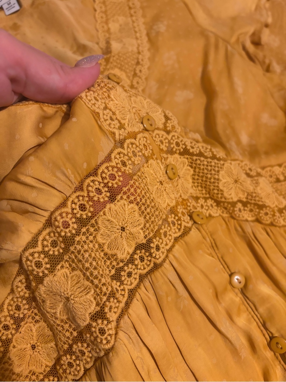 Beyond the Rack Mustard Yellow Midi Dress - Picture 6 of 7